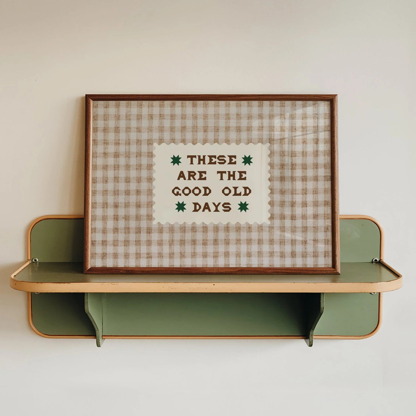SECONDS These Are The Good Old Days Gingham Print