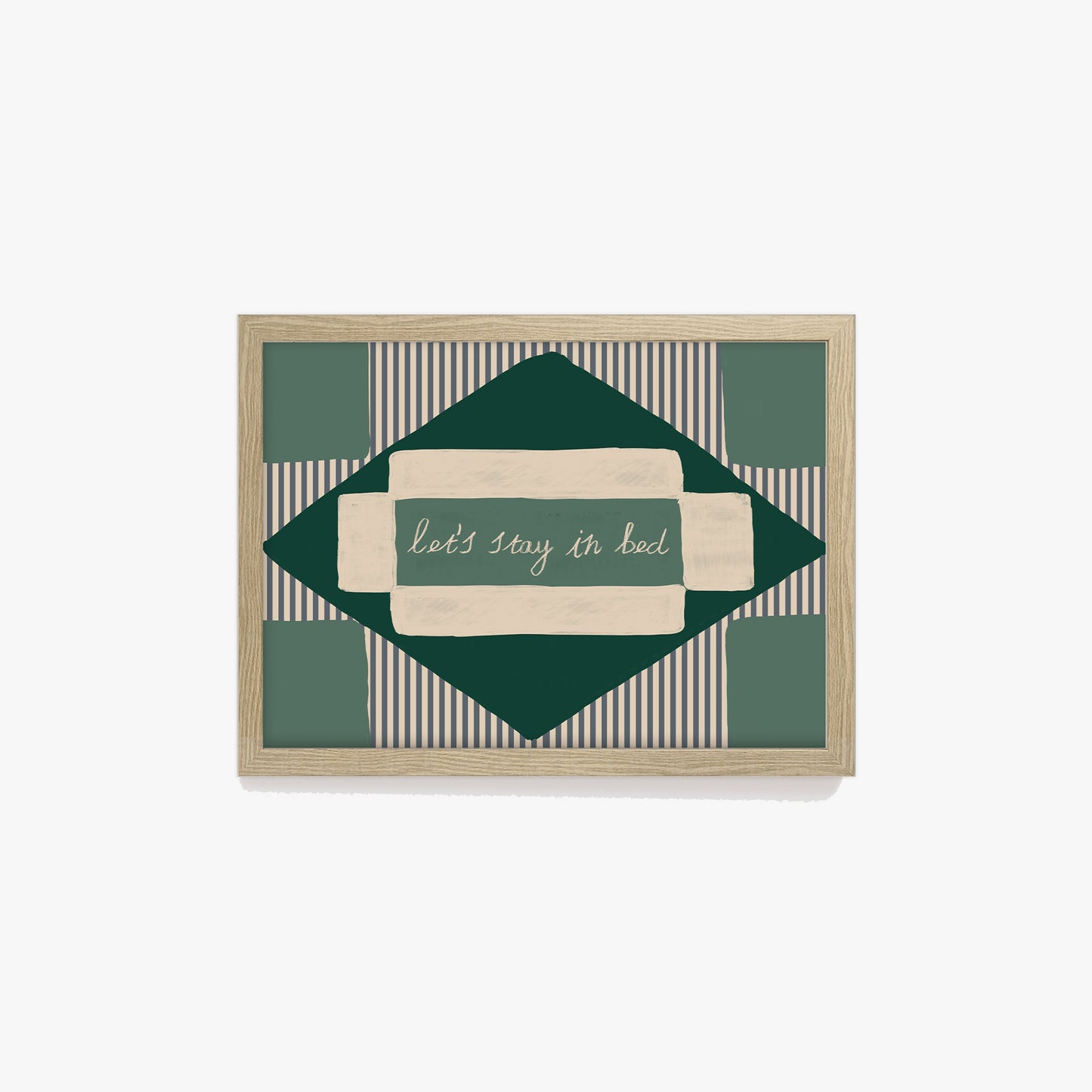 Let's Stay In Bed Striped Print