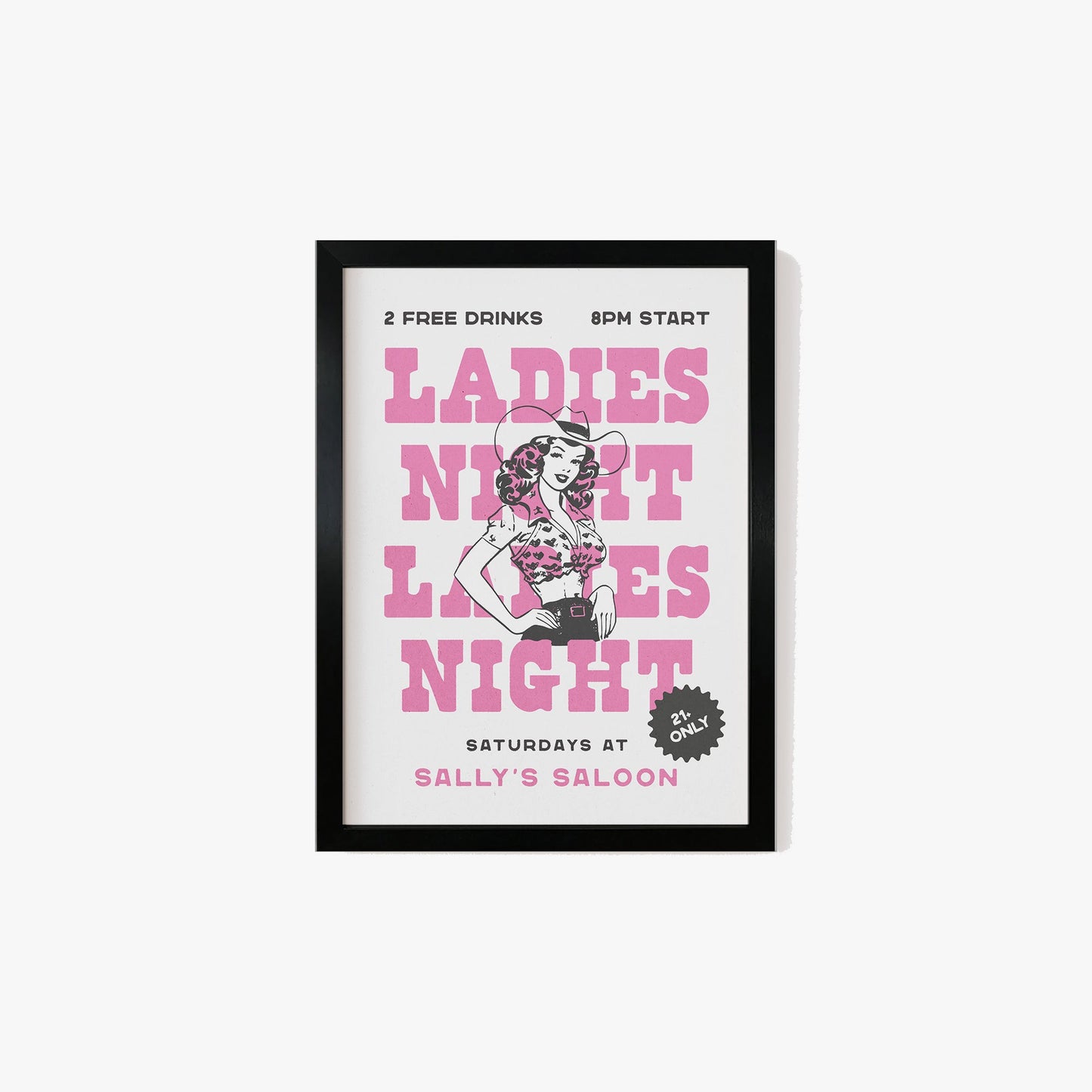 Ladies Night Cowgirl Print