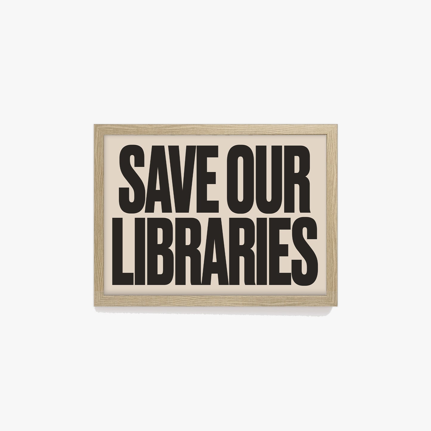 Save Our Libraries Retro Print