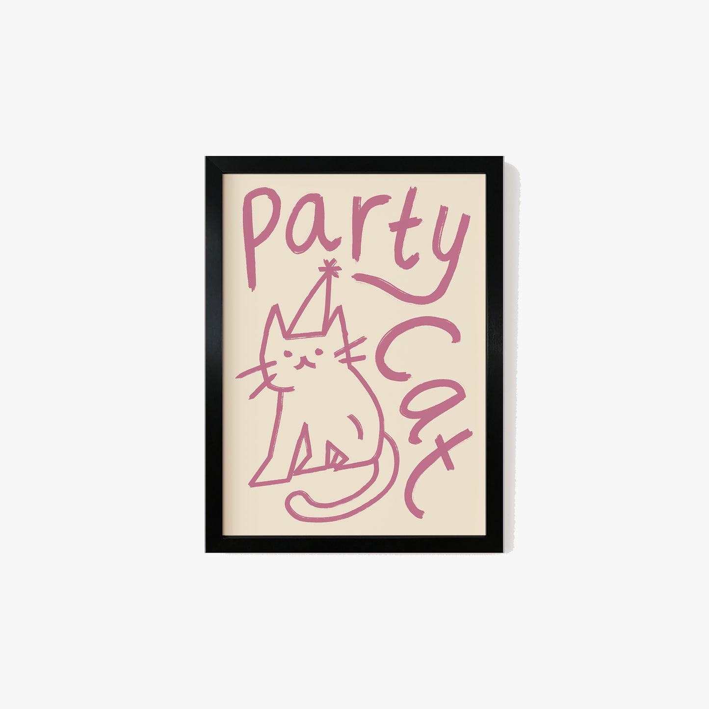 Party Cat Doodle Print