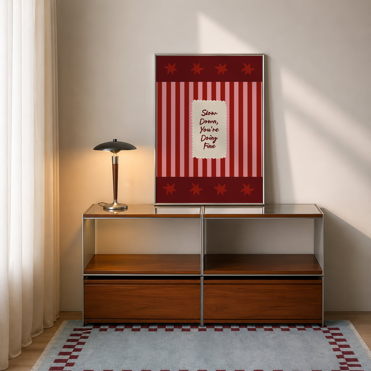 Slow Down Stripe Stars Print