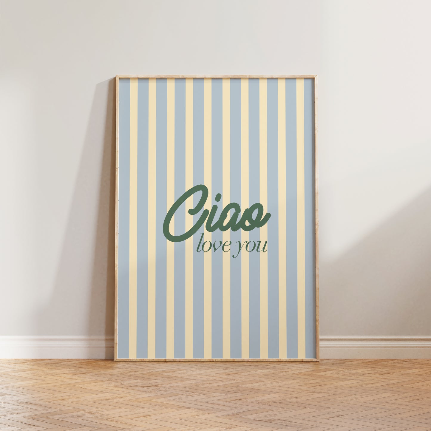 Ciao Love You Hallway Stripe Print