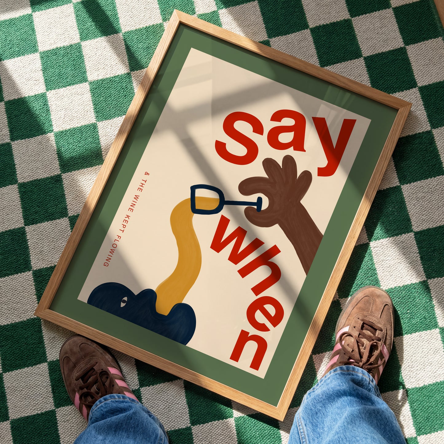 Say When Illustrated Print