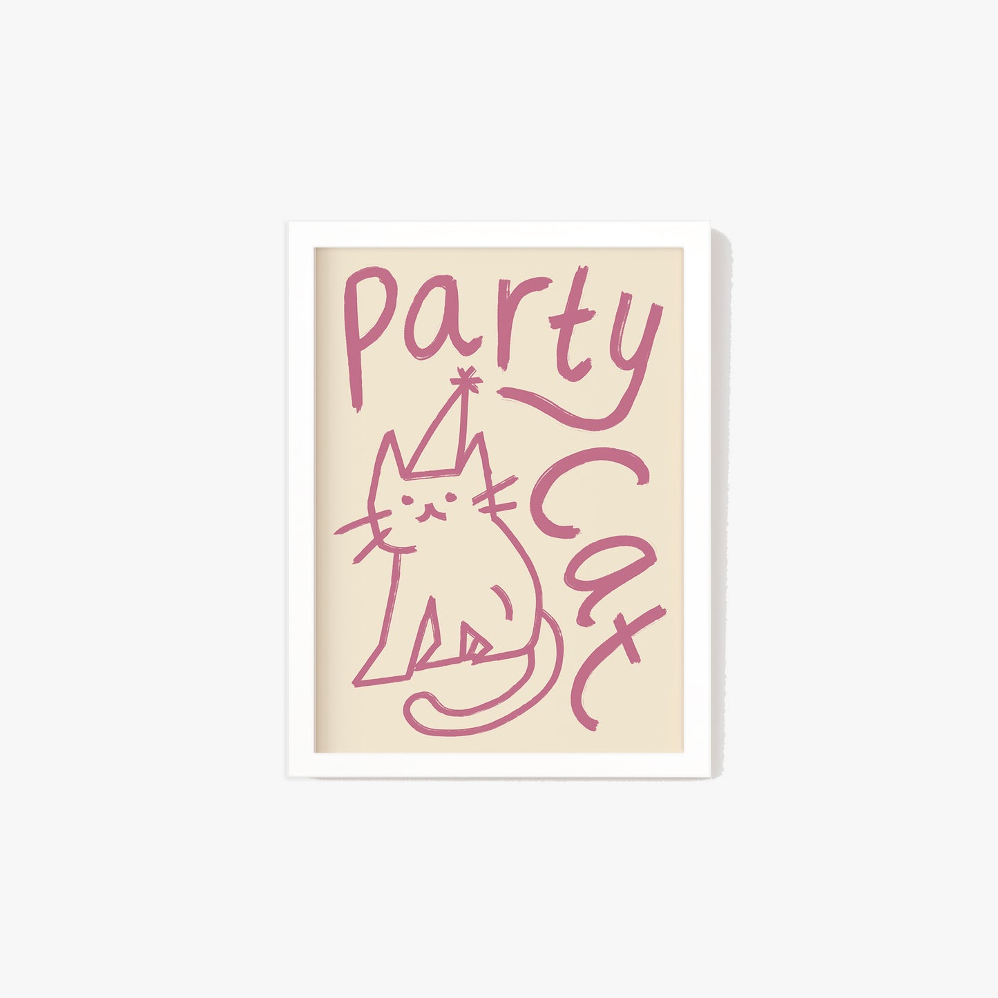 Party Cat Doodle Print