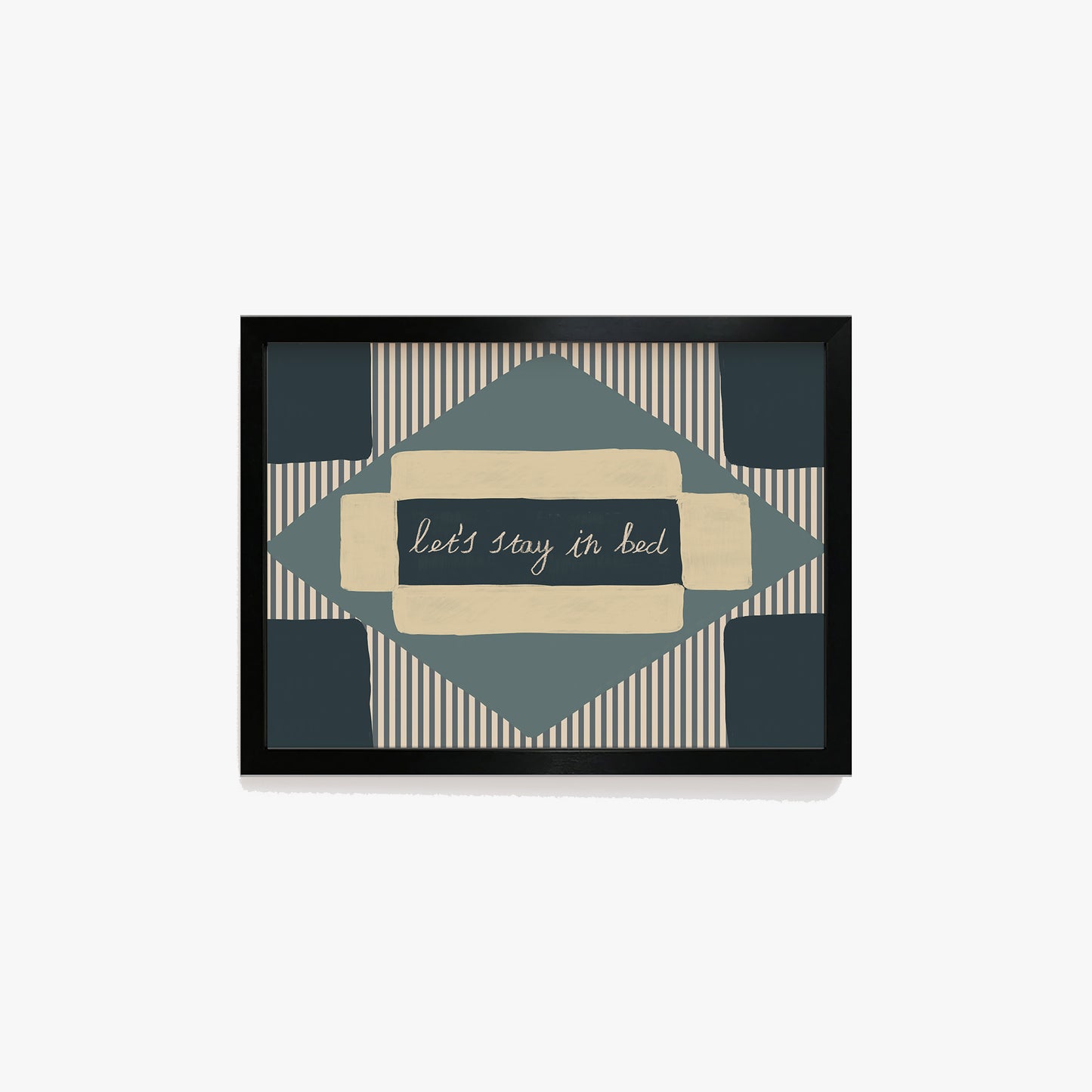 Let's Stay In Bed Striped Print