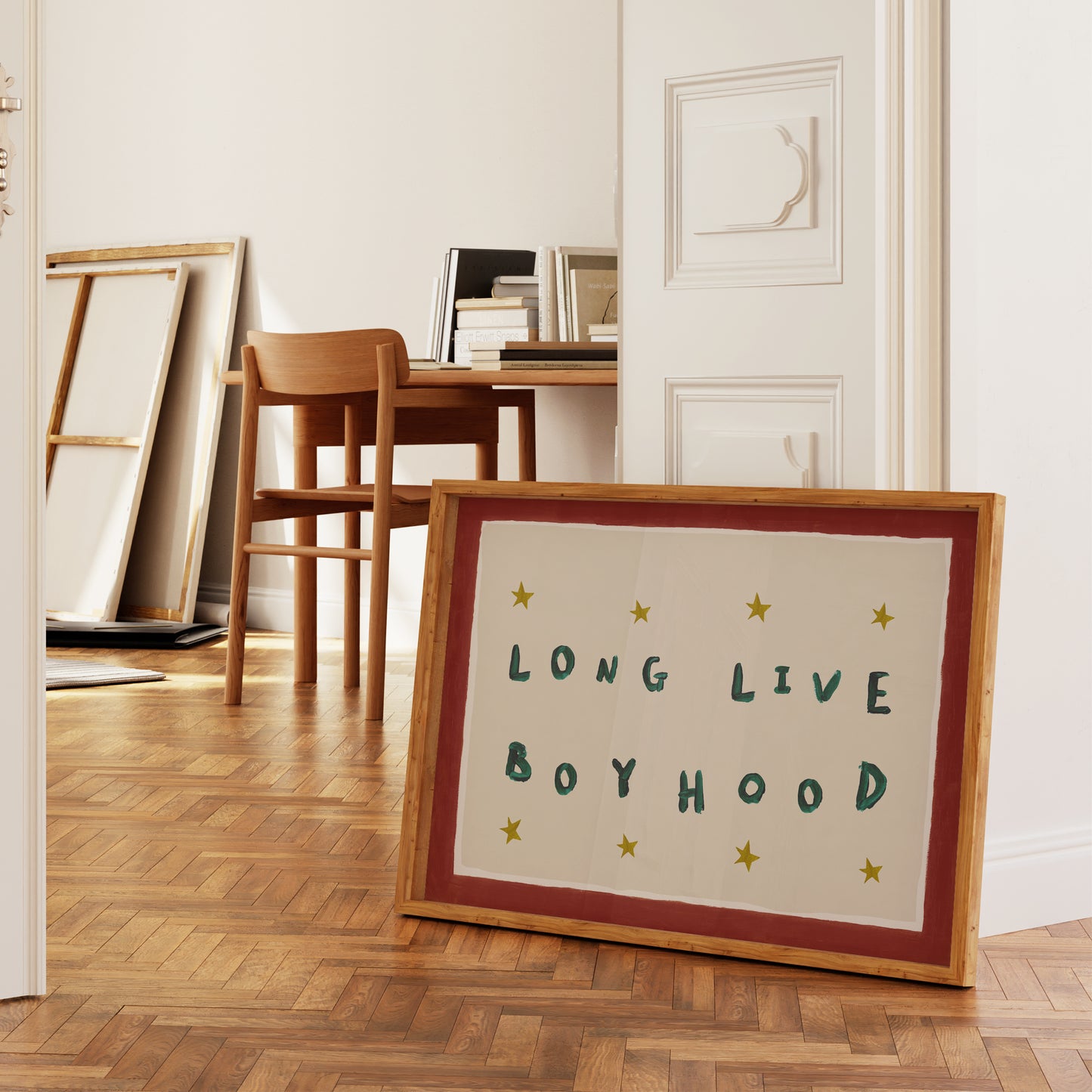 Long Live Boyhood Hand Painted Print