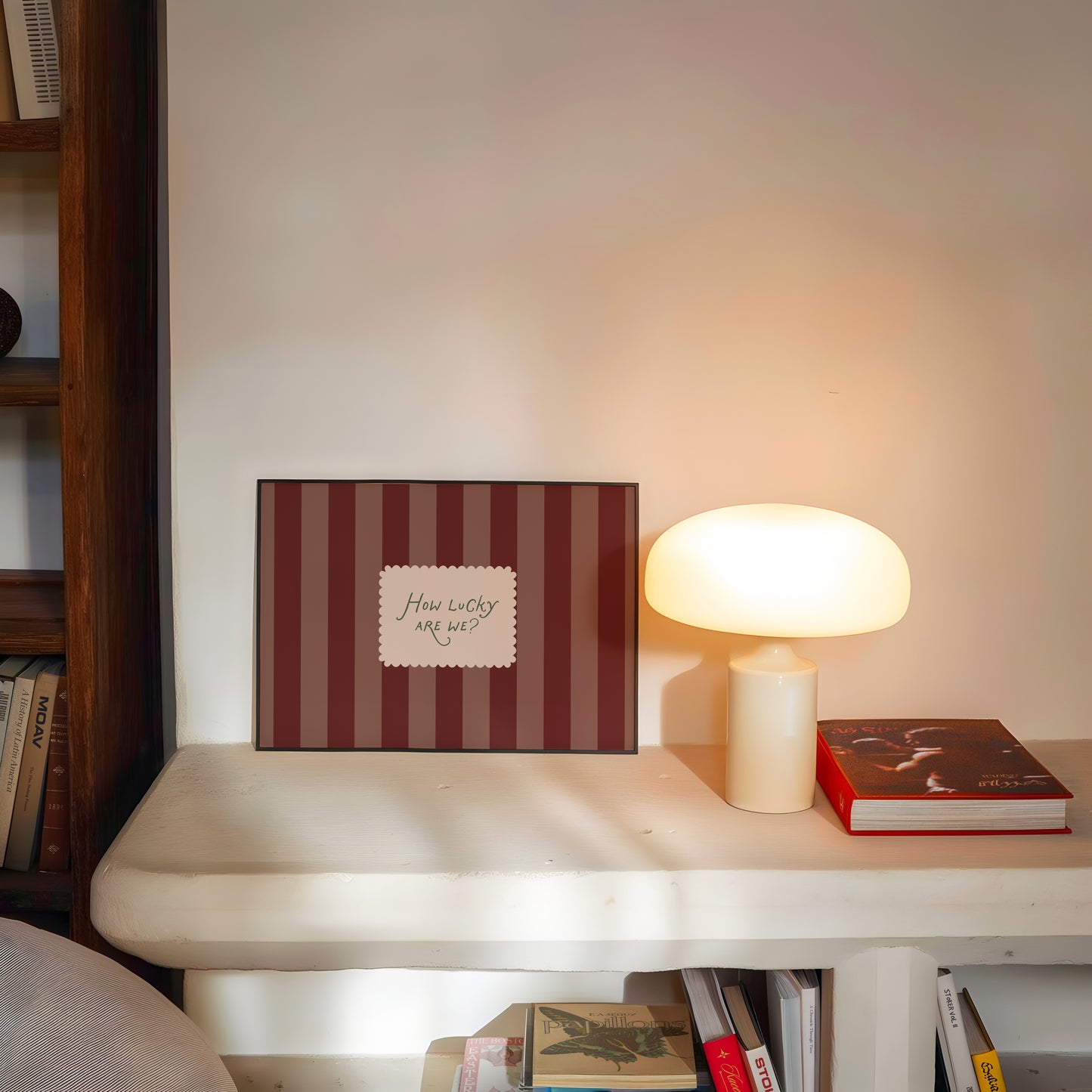 How Lucky Are We Striped Print