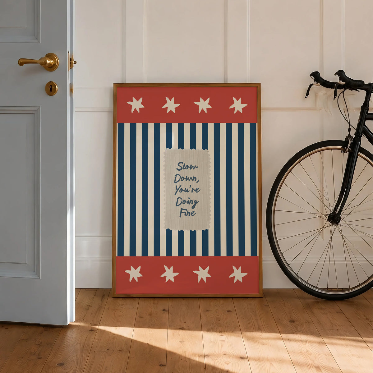 Slow Down Stripe Stars Print