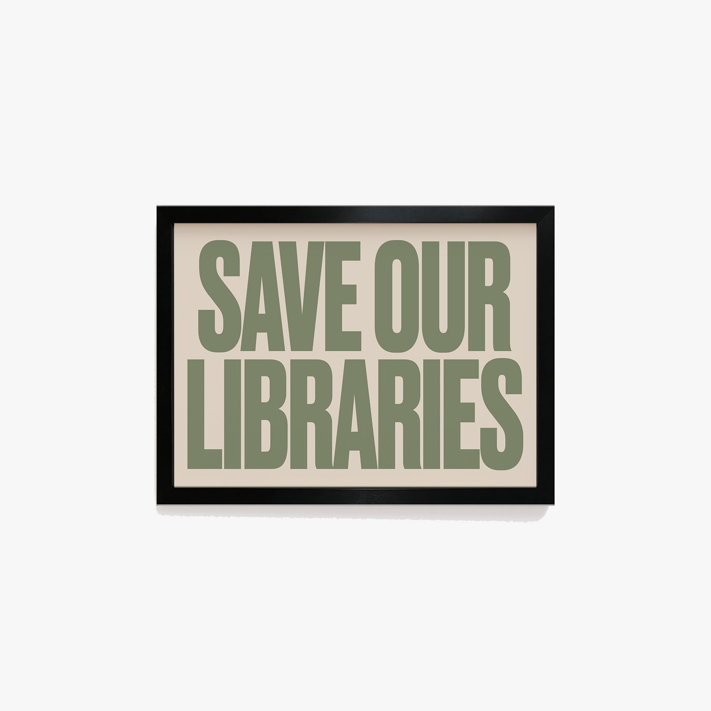Save Our Libraries Retro Print