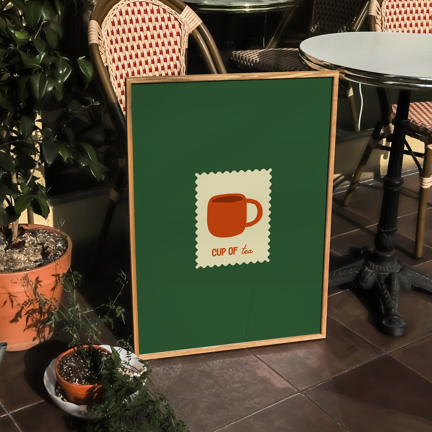 Cup Of Tea Stamp Print