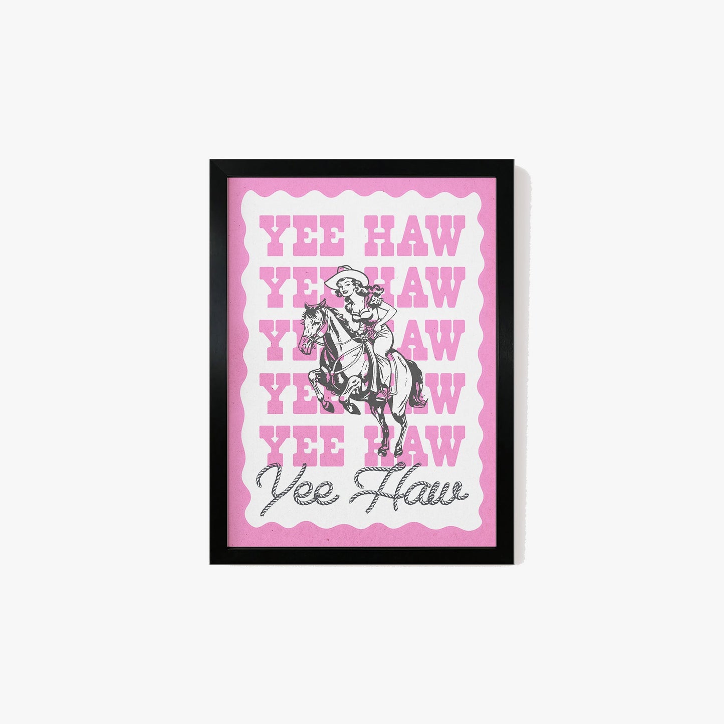 Yee Haw Cowgirl Print