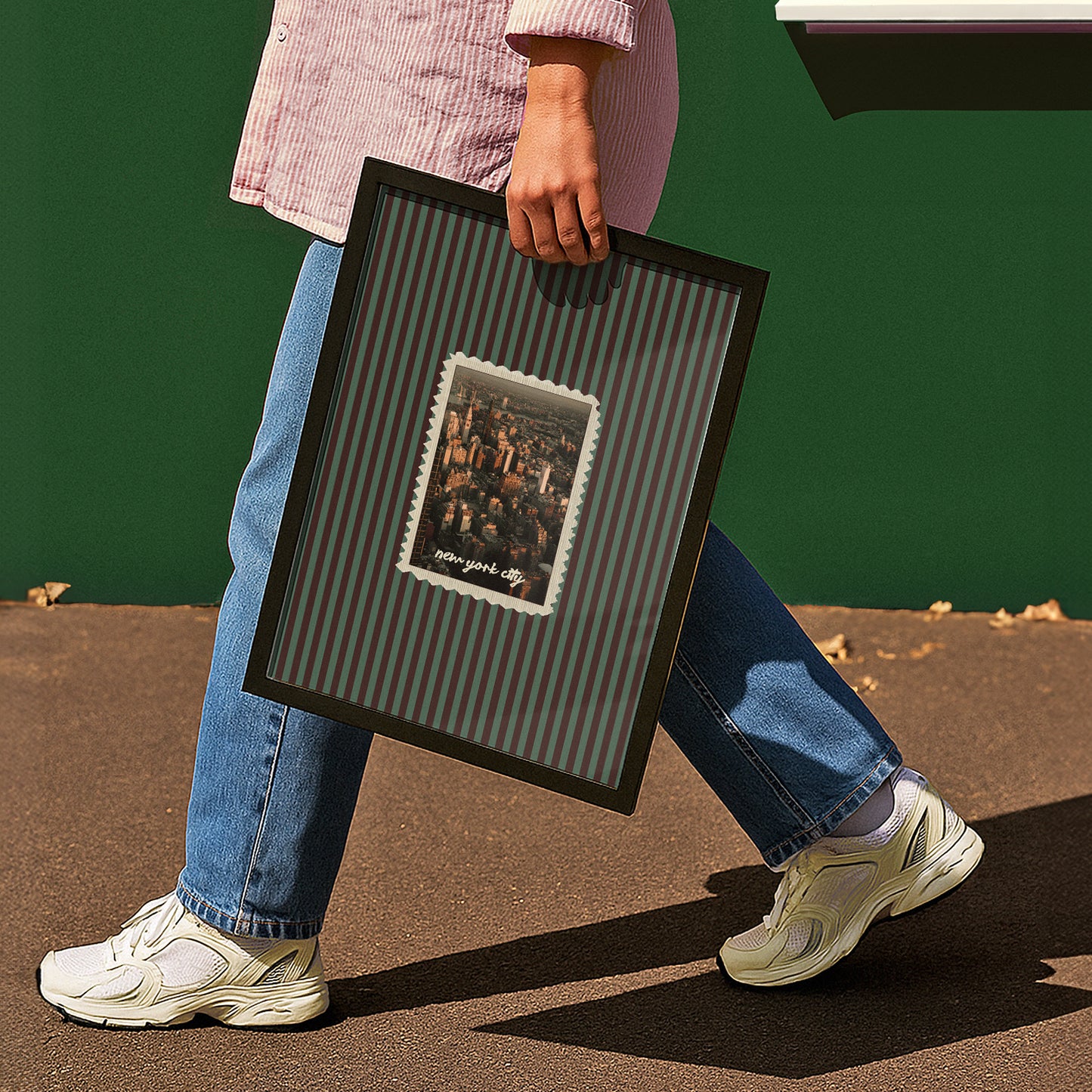 New York City Striped Print