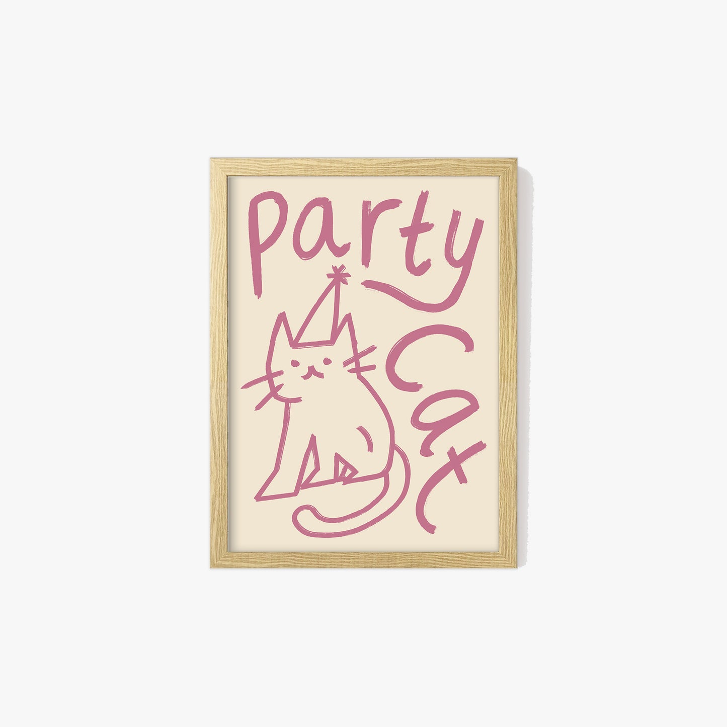 Party Cat Doodle Print