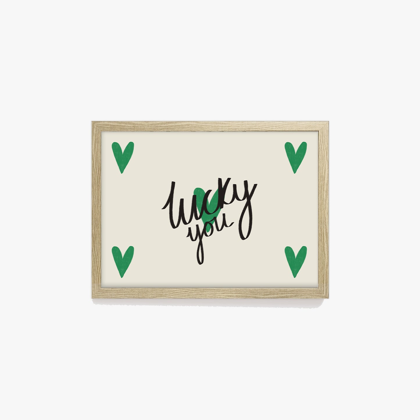 Lucky You Hearts Print