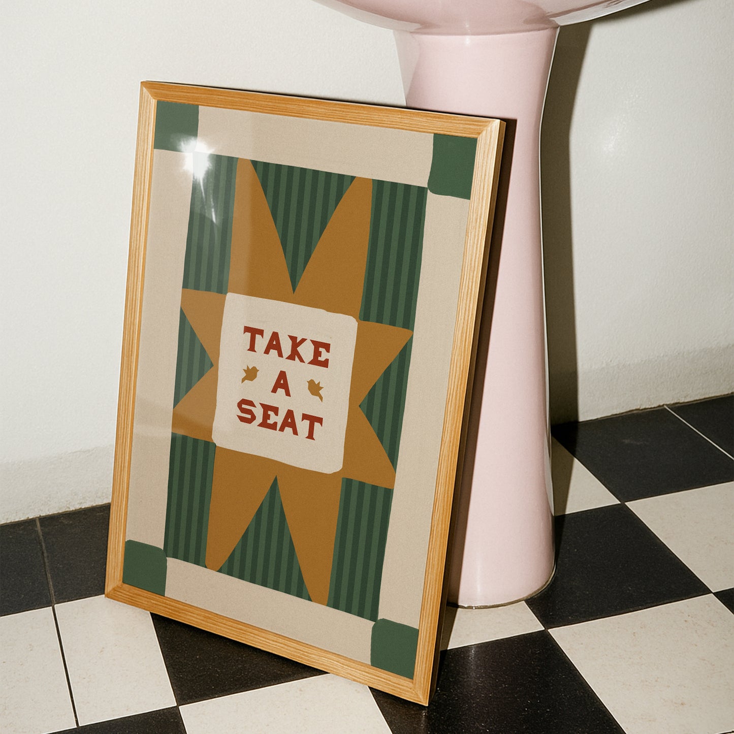 Take A Seat Stripe Print