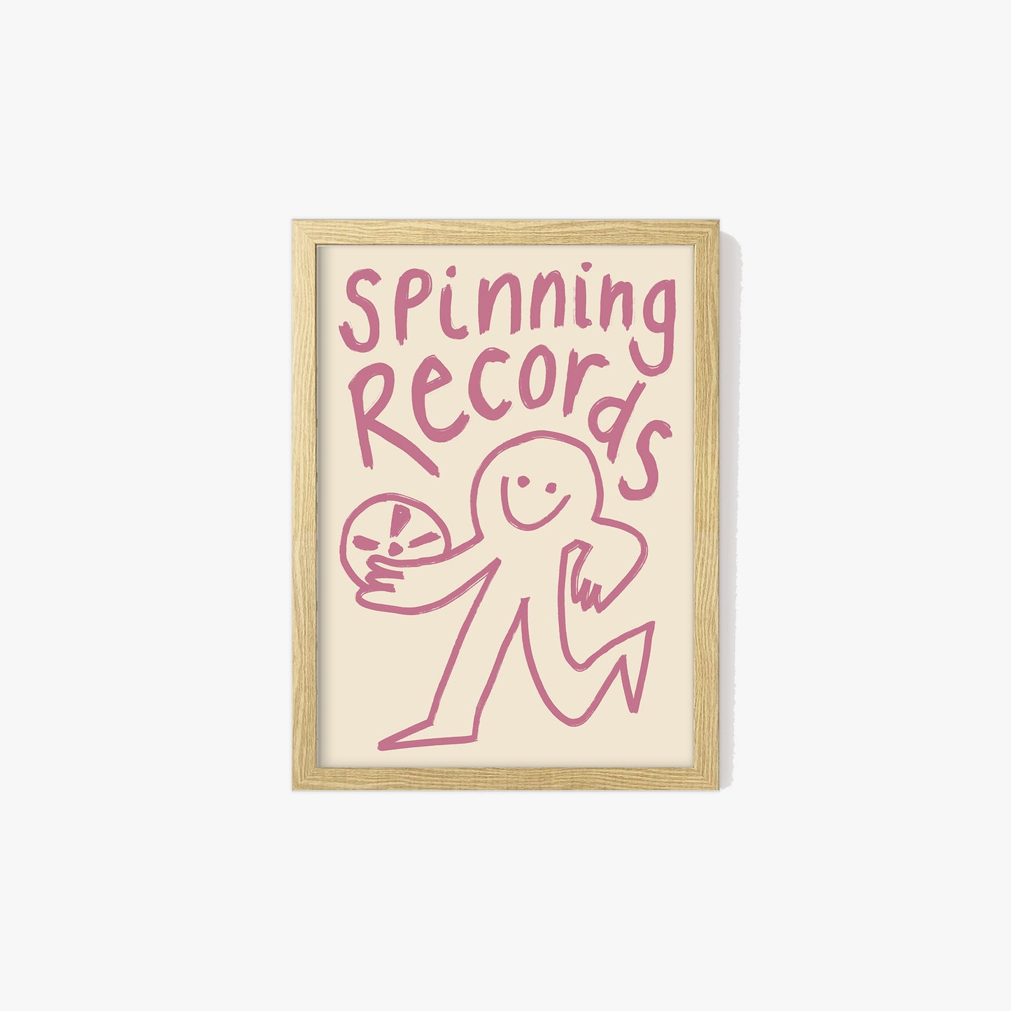 Spinning Records Doodle Print