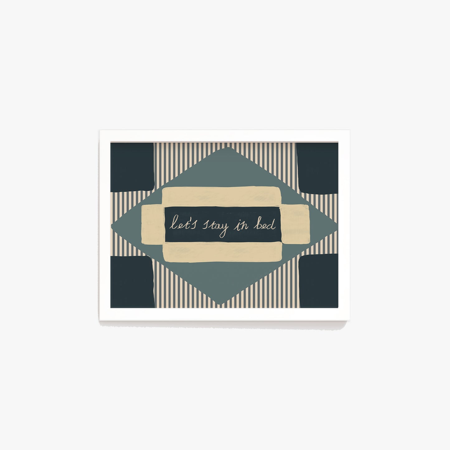 Let's Stay In Bed Striped Print