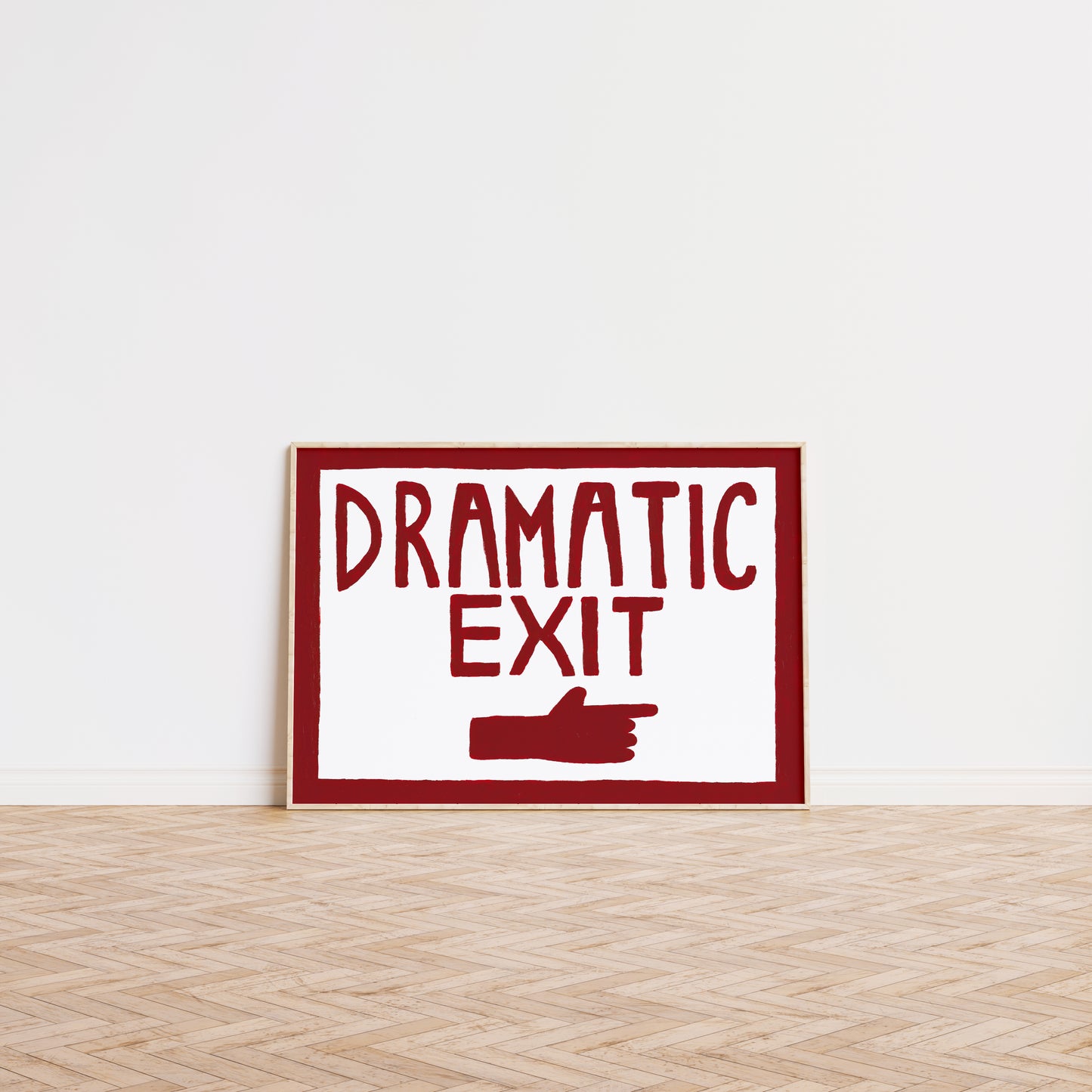 Dramatic Exit Hand Painted Print