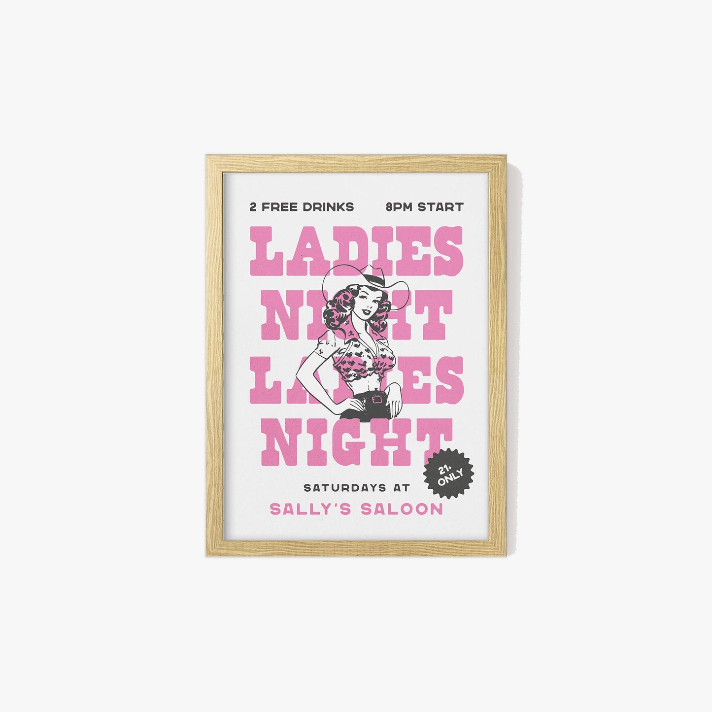 Ladies Night Cowgirl Print