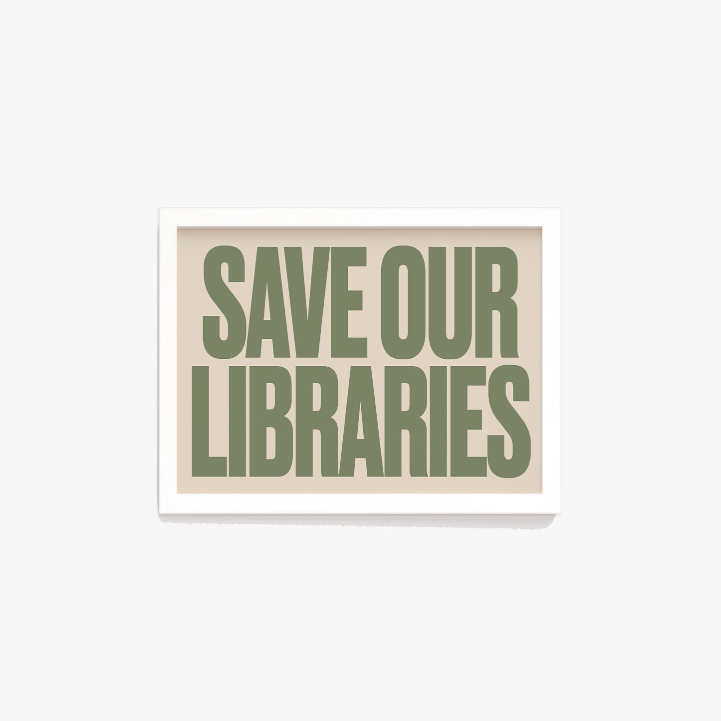 Save Our Libraries Retro Print