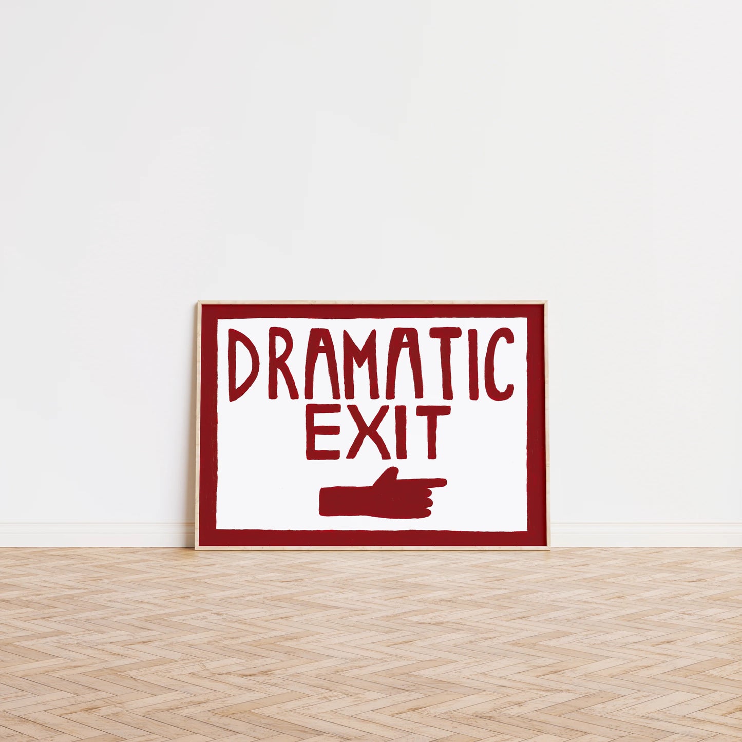 SECONDS Dramatic Exit Hand Painted Print