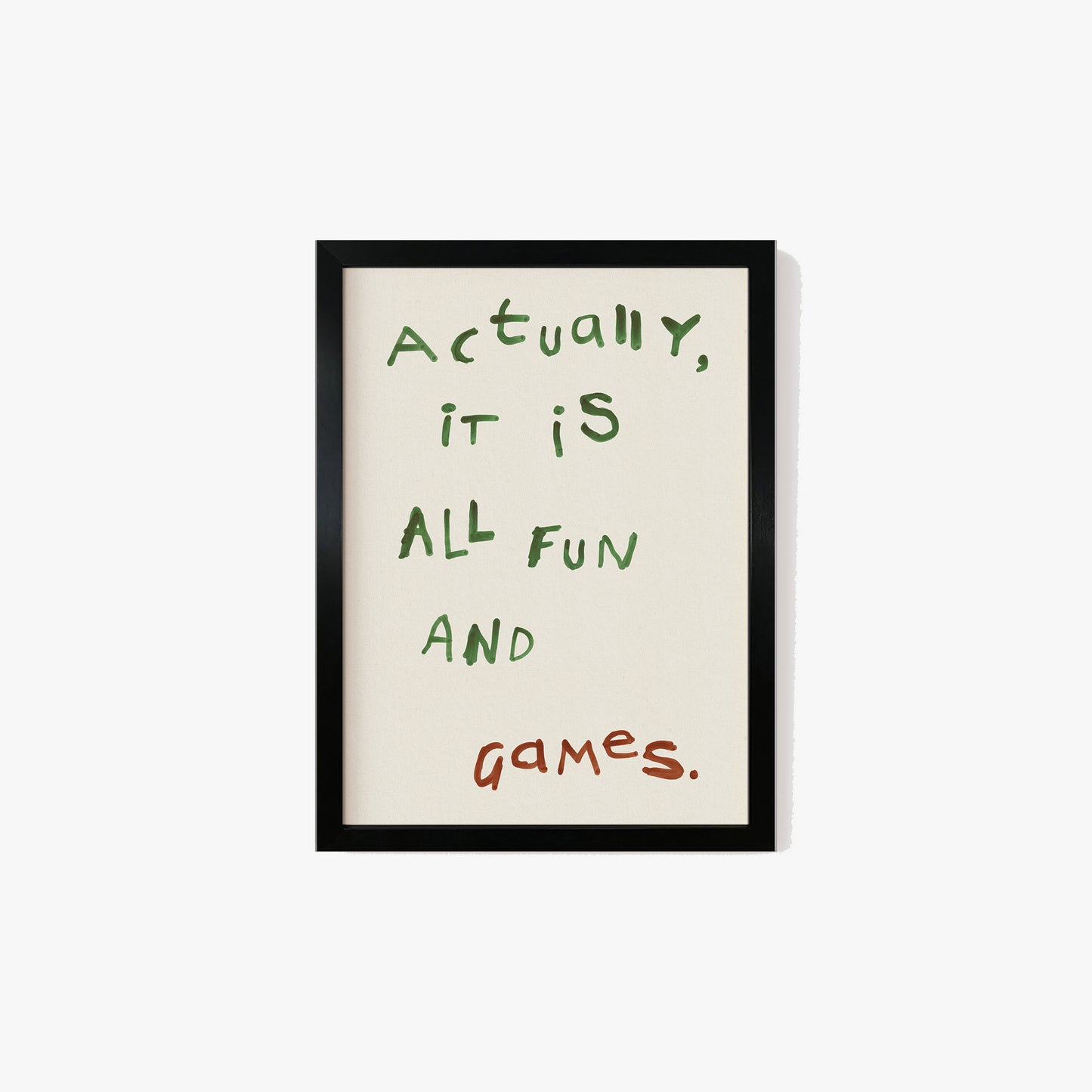Actually, It is All Fun and Games Print