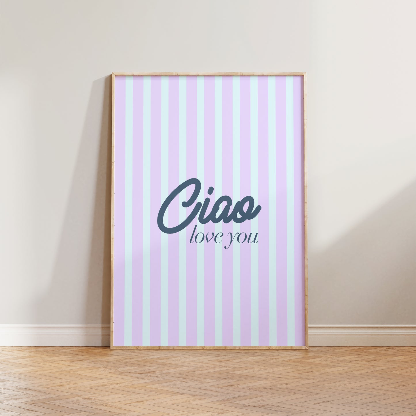 Ciao Love You Hallway Stripe Print