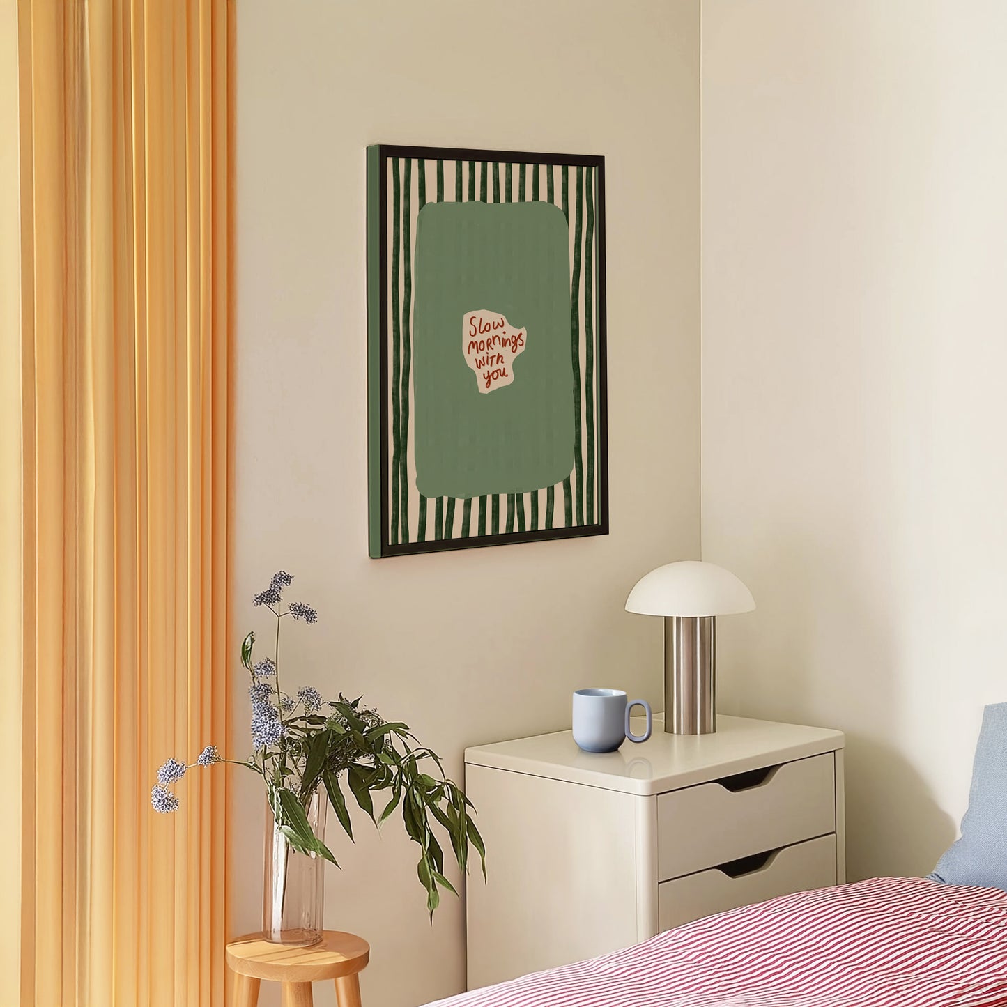 Slow Mornings With You Striped Print