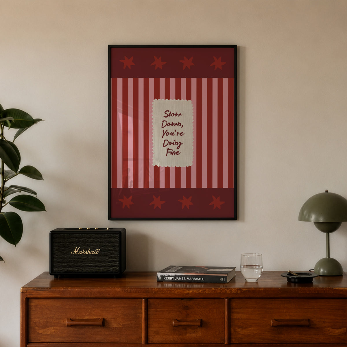 Slow Down Stripe Stars Print