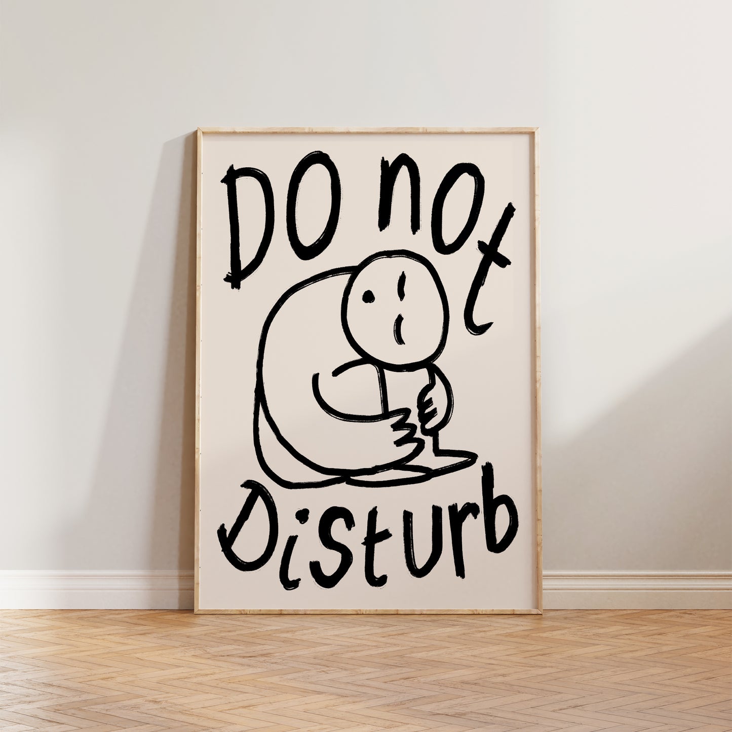 Do Not Disturb Doodle Print