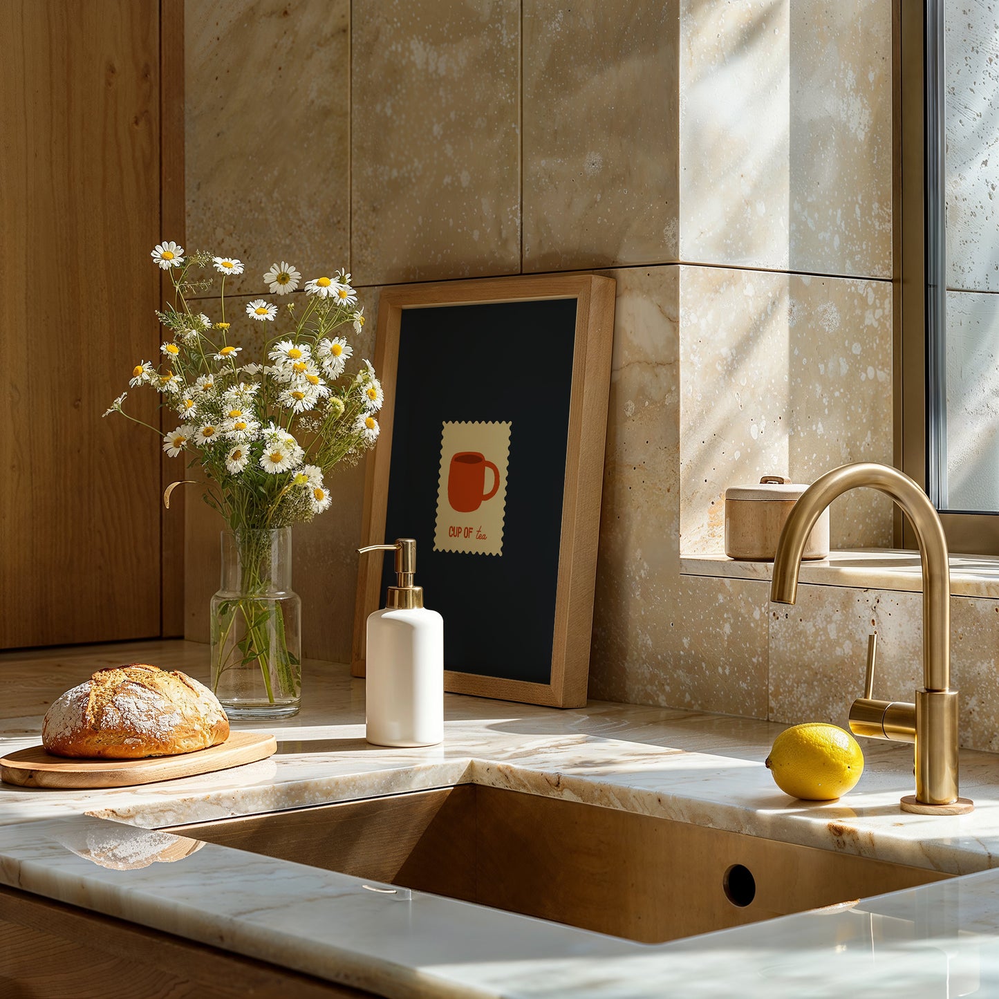 Cup Of Tea Stamp Print