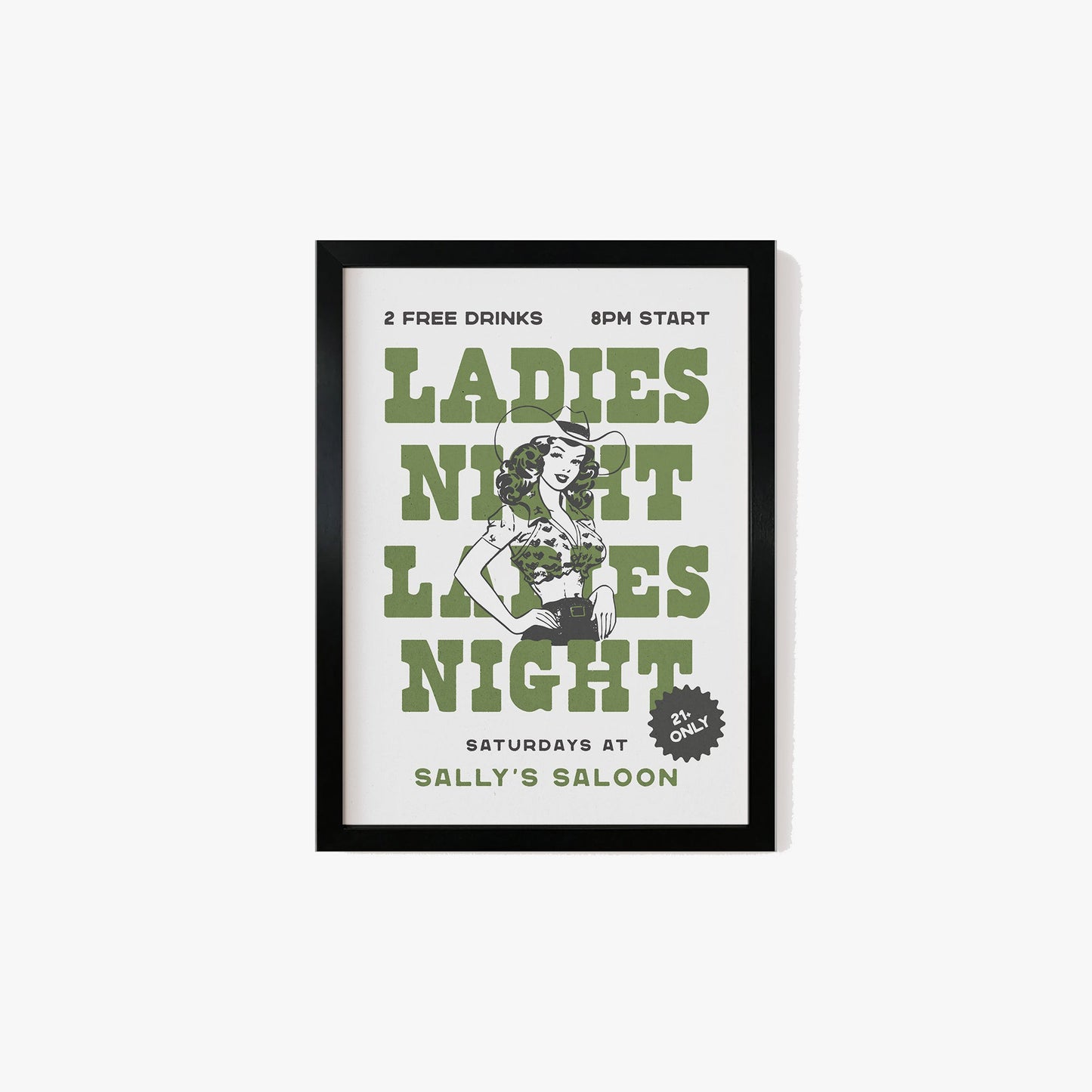 Ladies Night Cowgirl Print