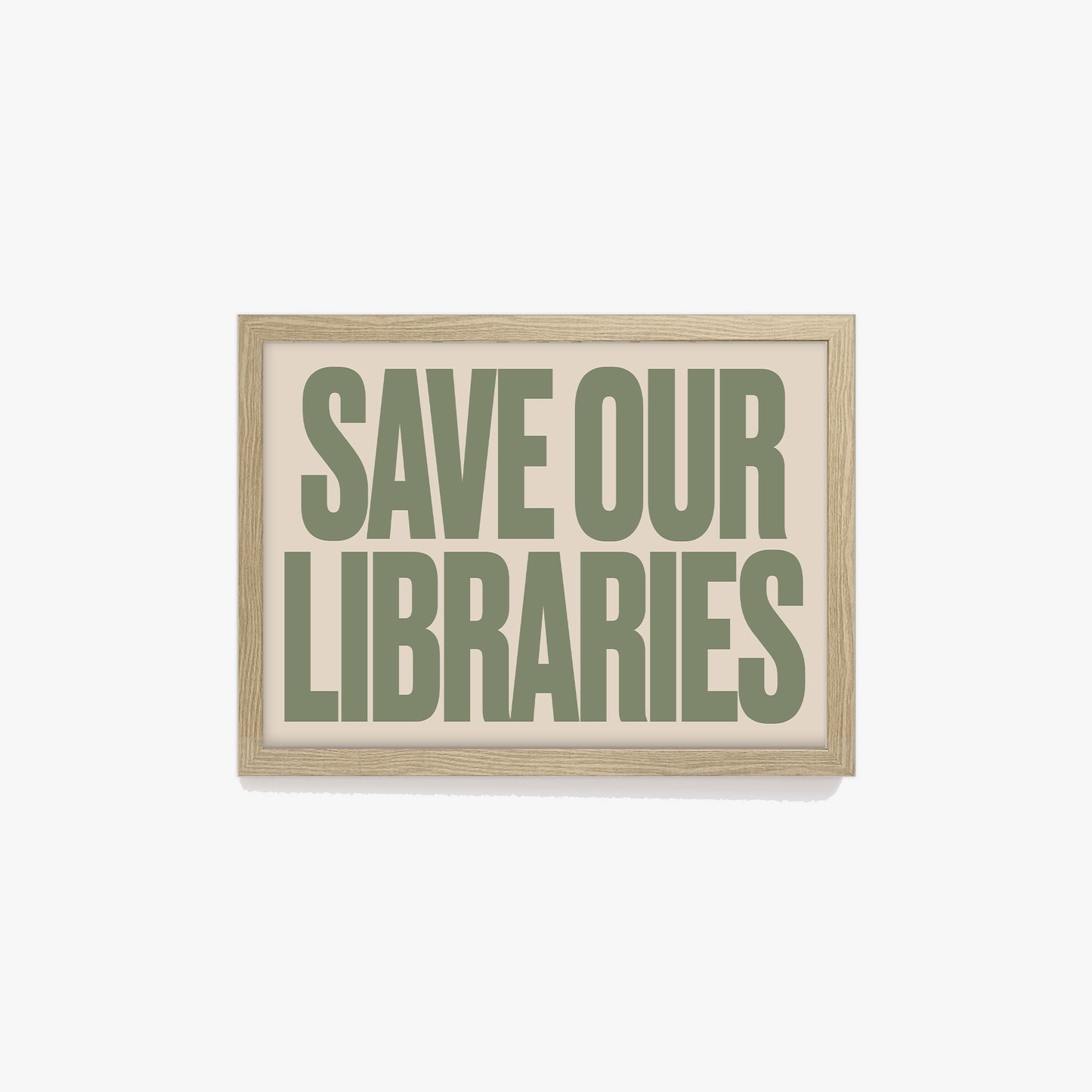 Save Our Libraries Retro Print