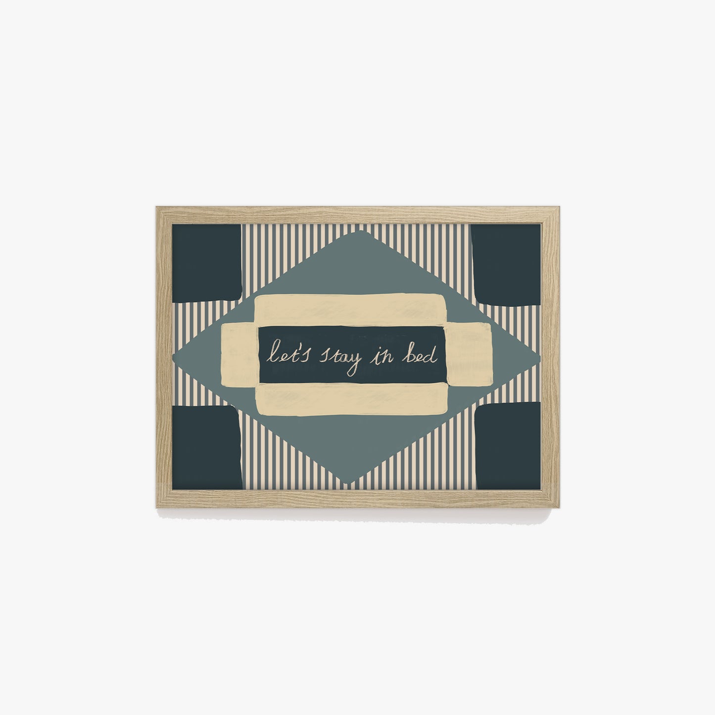 Let's Stay In Bed Striped Print