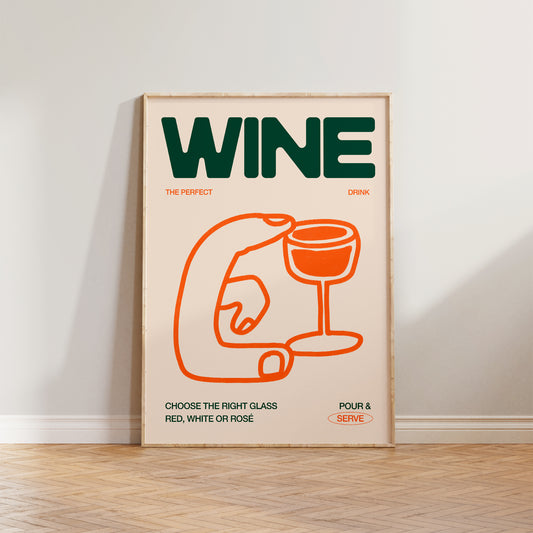 Wine Hand Drawn Print