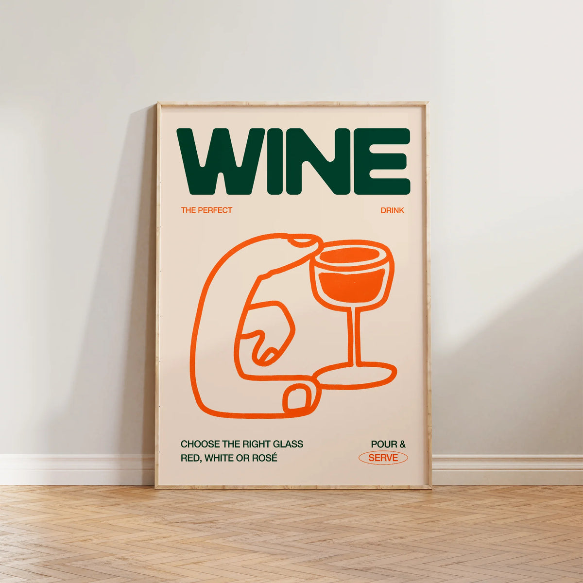 SECONDS Wine Hand Drawn Print