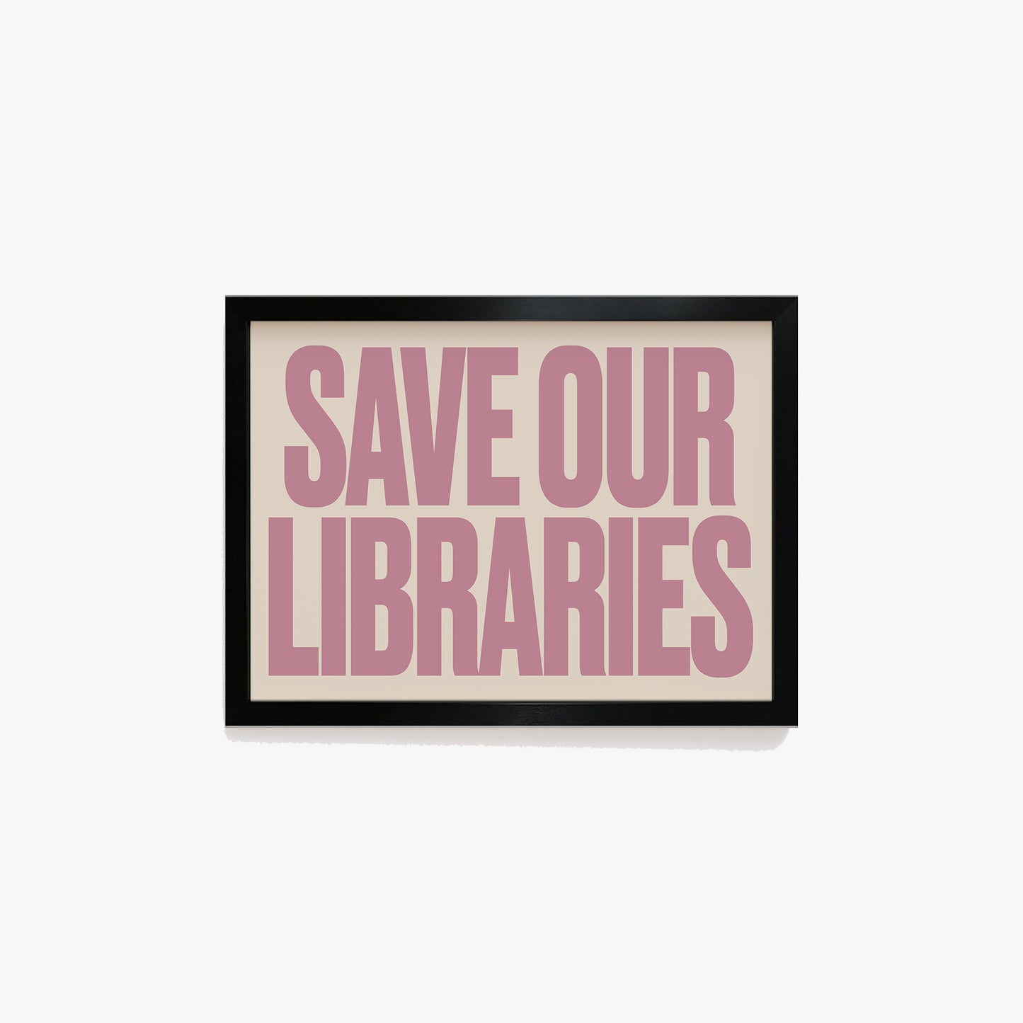 Save Our Libraries Retro Print