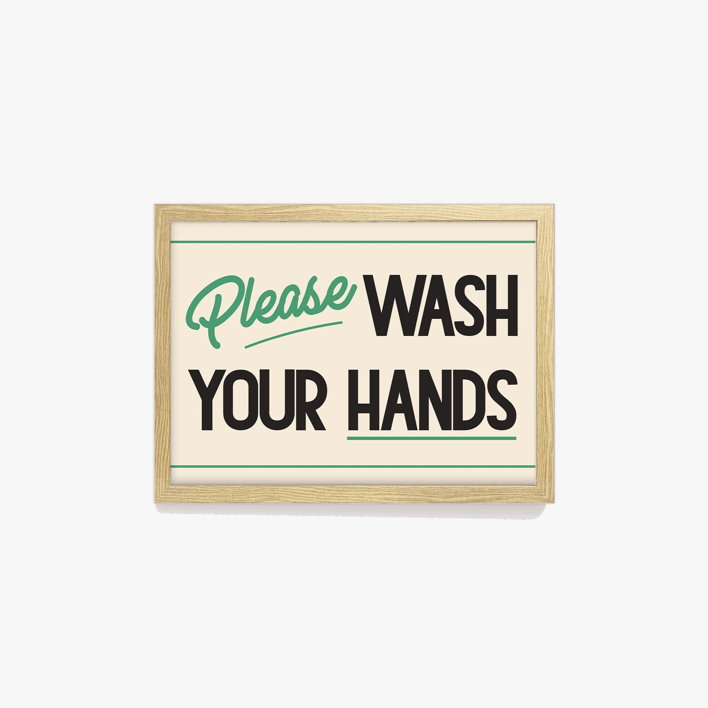 Please Wash Your Hands Retro Print