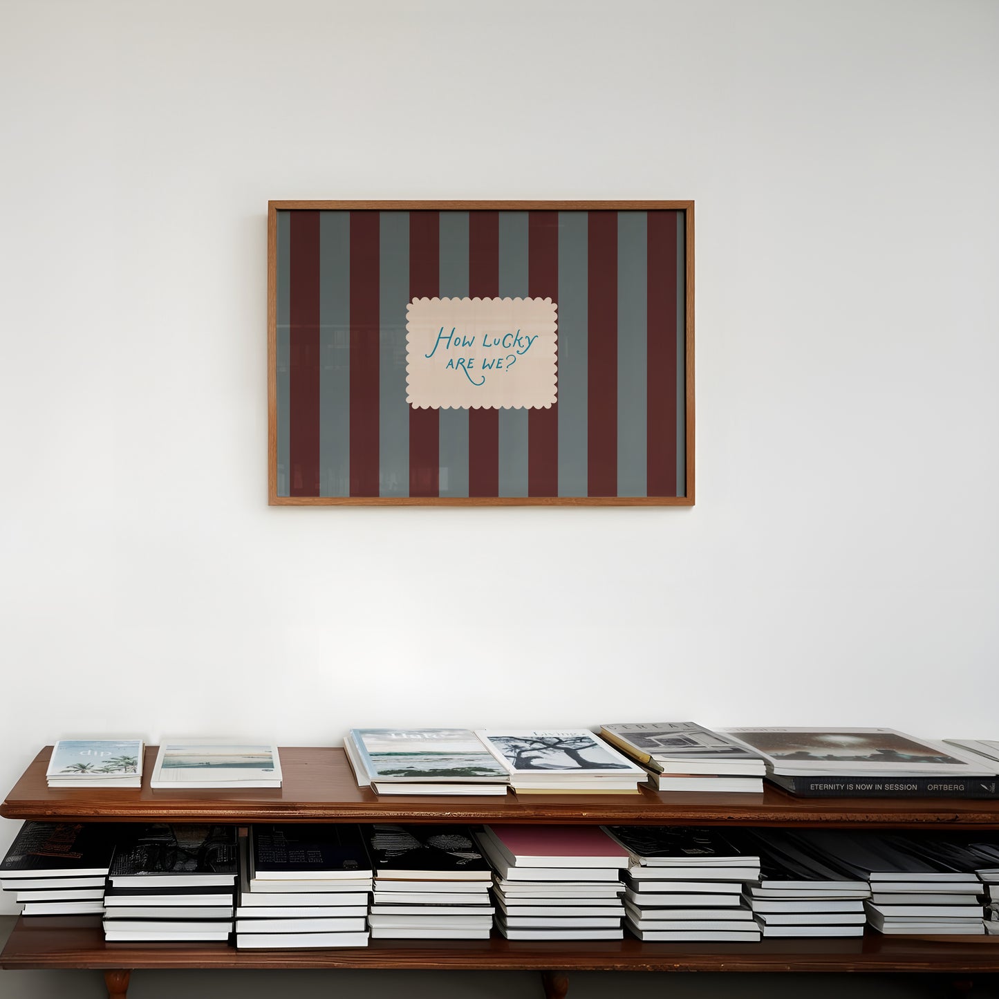 How Lucky Are We Striped Print