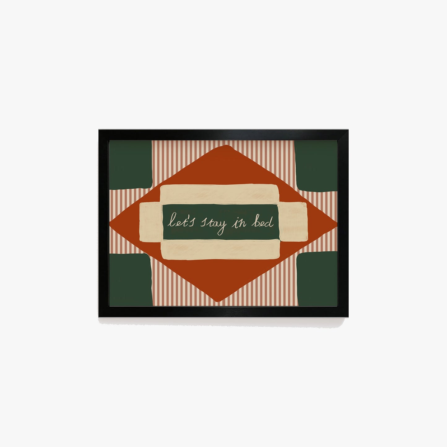 Let's Stay In Bed Striped Print