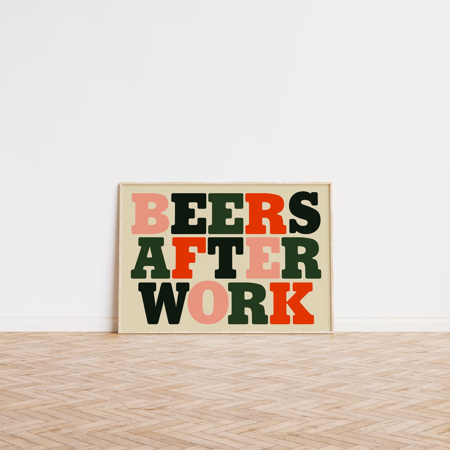 Beers After Work Bold Print