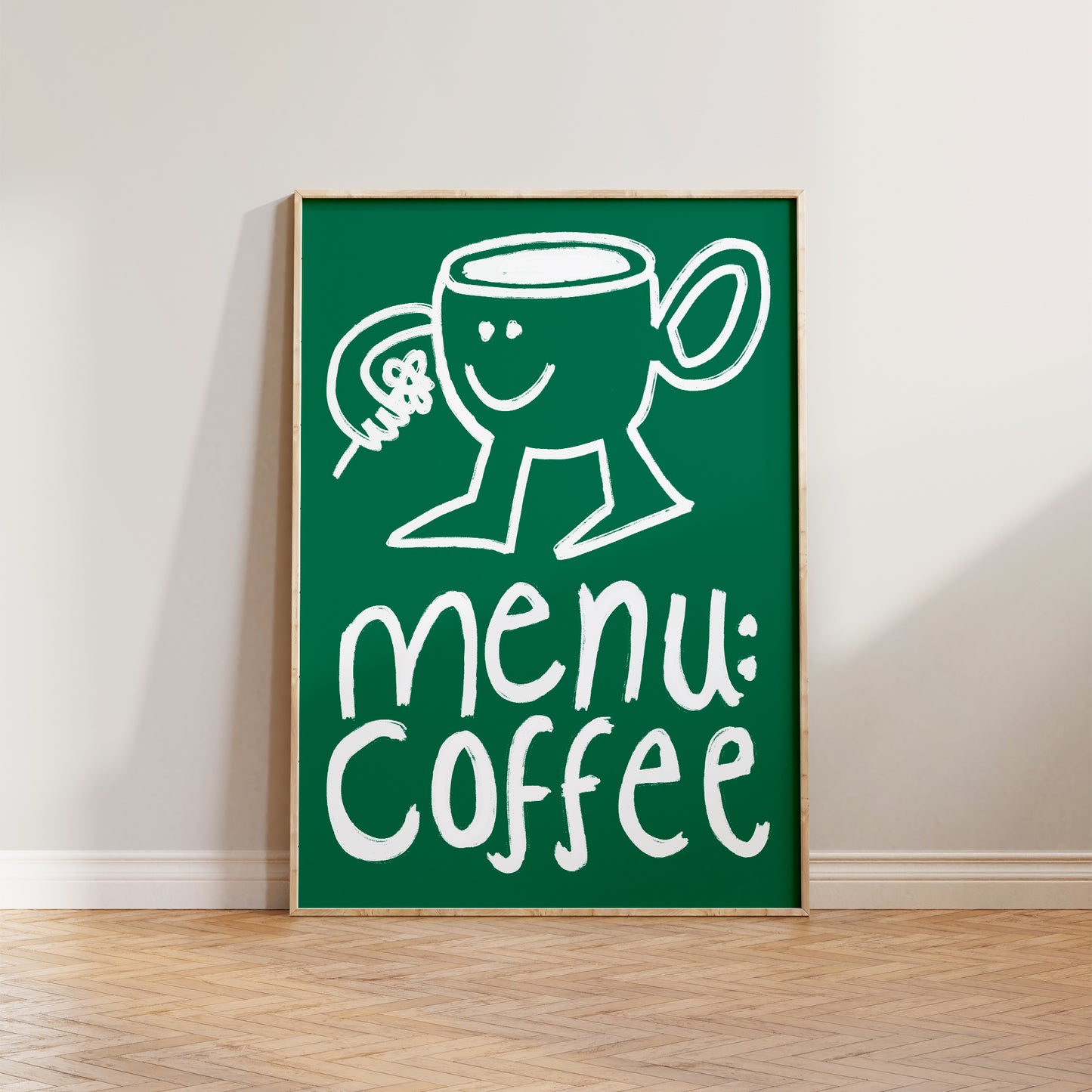 Menu Coffee Doodle Print