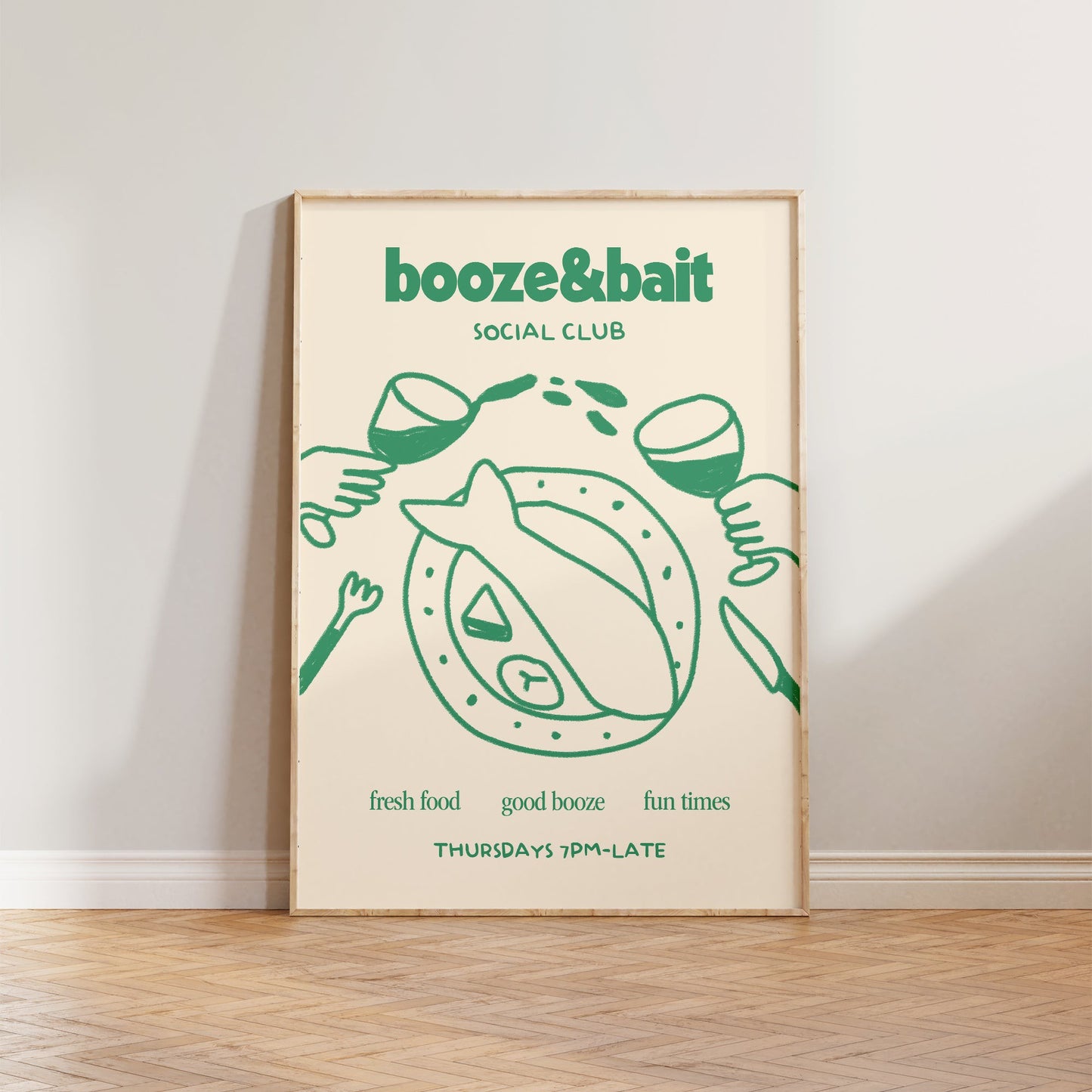 Booze & Bait Social Club Print