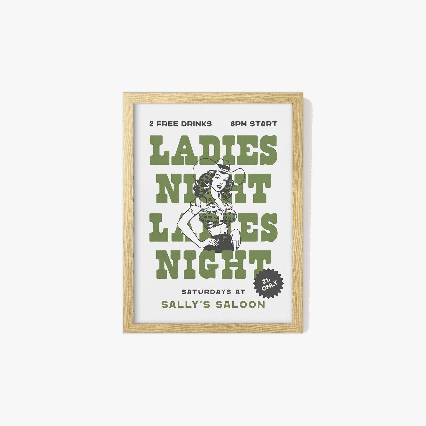 Ladies Night Cowgirl Print