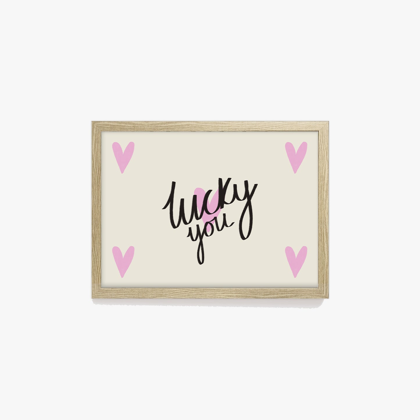 Lucky You Hearts Print