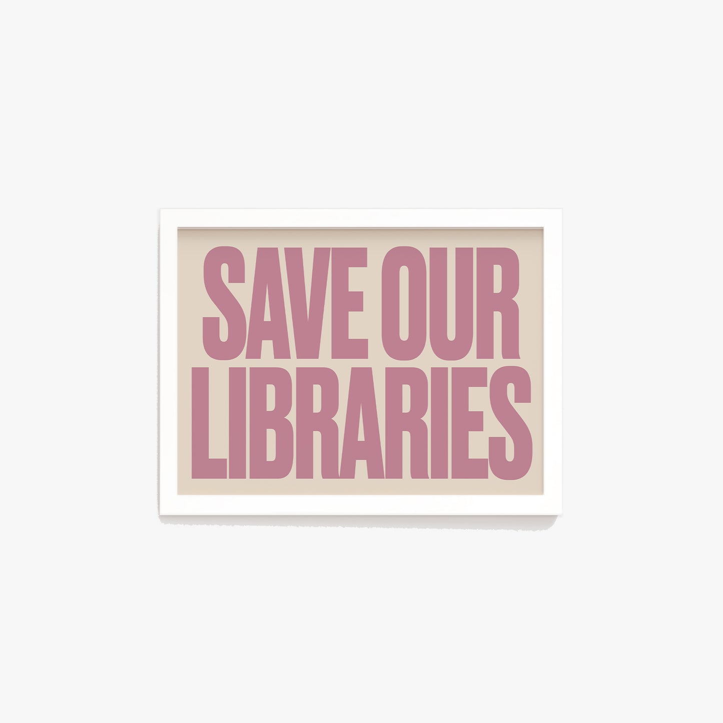 Save Our Libraries Retro Print