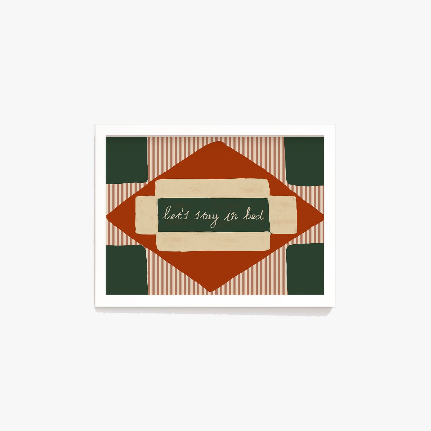 Let's Stay In Bed Striped Print