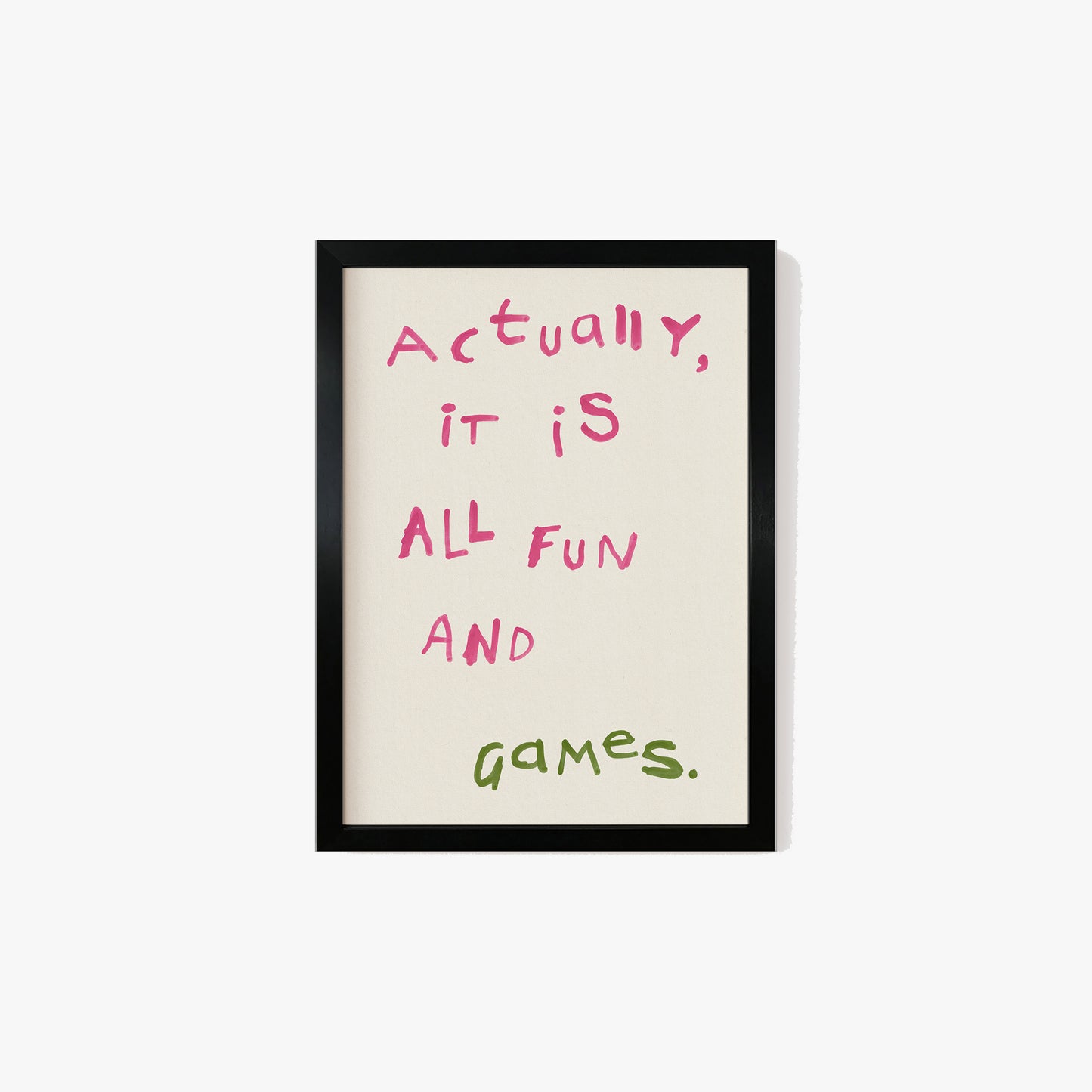 Actually, It is All Fun and Games Print