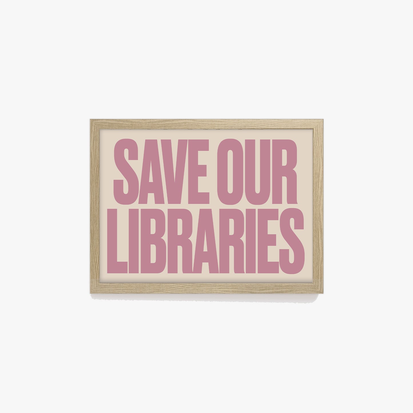 Save Our Libraries Retro Print